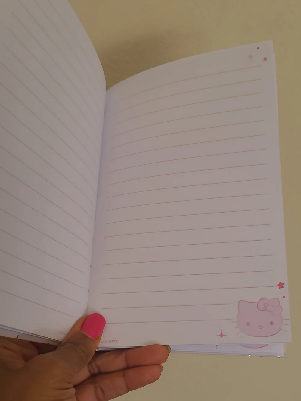 Hello Kitty Light Pink with Gold Accents Hardcover Journal